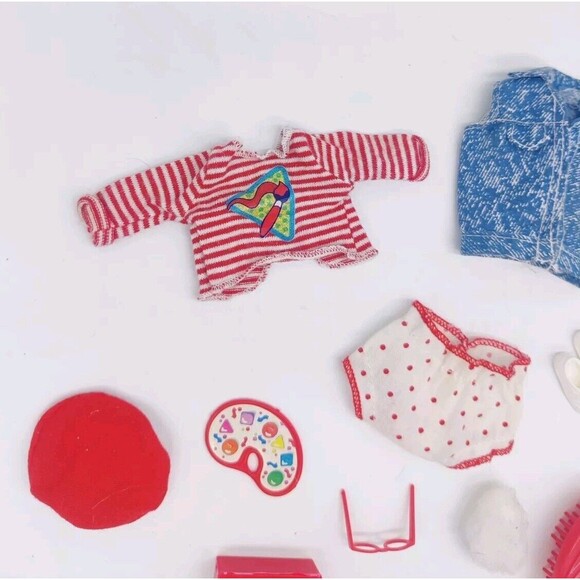 Vintage 1988 Teen Time Courtney Lot Barbie Mattel 1980s 11pc Clothes Accessories - Picture 3 of 13